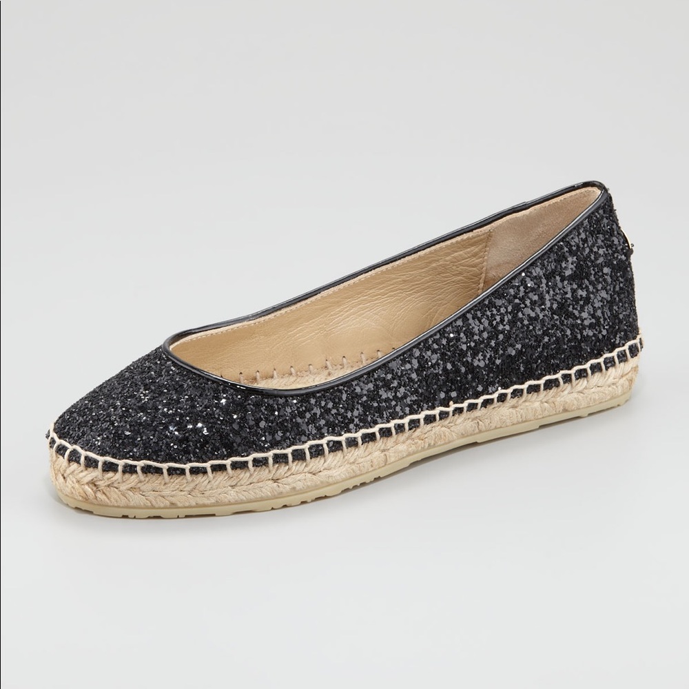 Sold!Jimmy choo pow glitter espadrille 38
